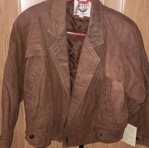 Tan/Brown G-III Womans Leather Jacket